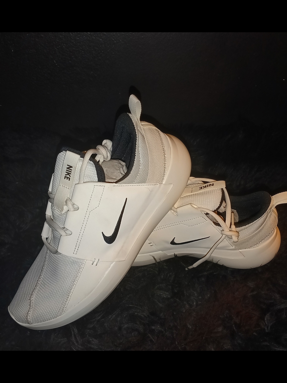 Nike E-Series AD White Sneakers with Black Swoosh Accents